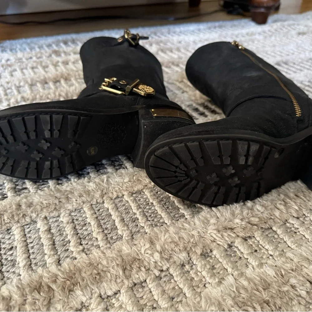 Vince Camuto Winchell Leather Moto Boots - Picture 5 of 7